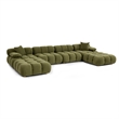 Calliope Olive Green Performance Velvet 6-piece Modular U-Sectional