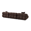 Calliope Dark Brown Performance Velvet Modular Sofa