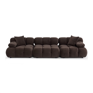 Calliope Dark Brown Performance Velvet Modular Sofa