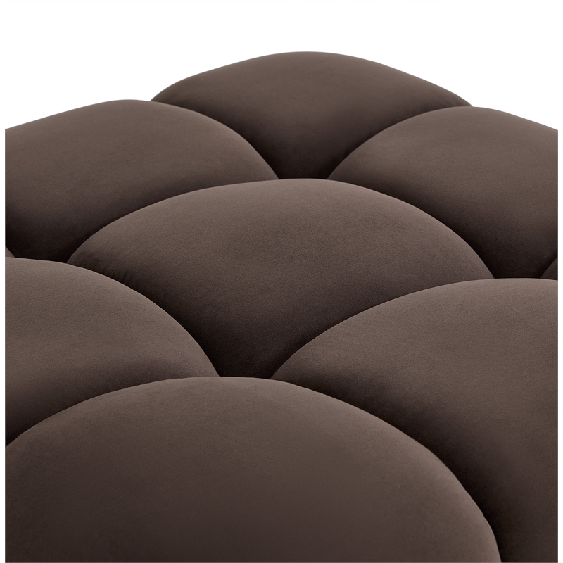Calliope Dark Brown Performance Velvet Modular Ottoman