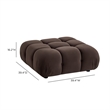 Calliope Dark Brown Performance Velvet Modular Ottoman