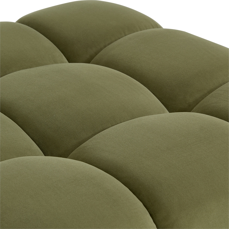 Calliope Olive Green Performance Velvet Modular Ottoman