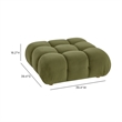 Calliope Olive Green Performance Velvet Modular Ottoman