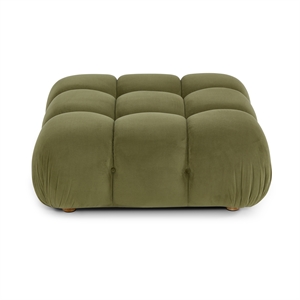Calliope Olive Green Performance Velvet Modular Ottoman