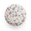 Jaine Beige Floral Jacquard Ottoman