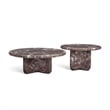 Juju 2-Piece Faux Red Lavento Indoor/Outdoor Nesting Coffee Table Set