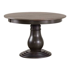Rubberwood Bella Dining Table in Gray Stone/Black Stone