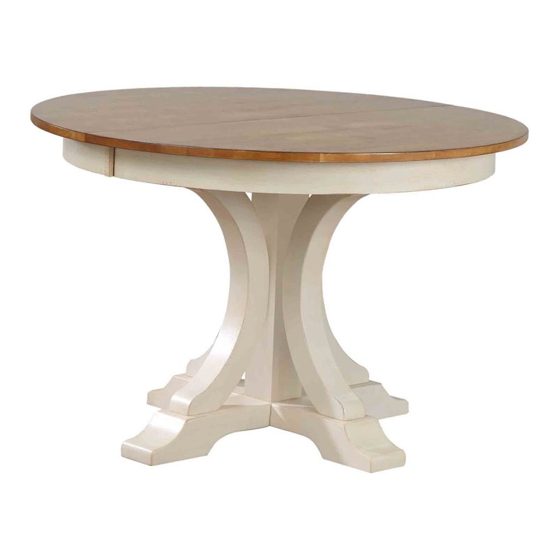 Round Rubberwood Deco Dining Table in Caramel/Biscotti