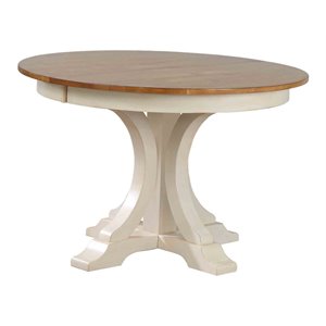 Round Rubberwood Deco Dining Table in Caramel/Biscotti