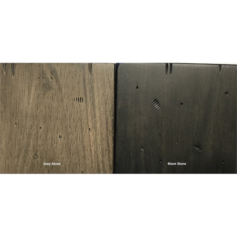 5-Pc Deco Double X Wood Dining Set in Gray/Black Stone