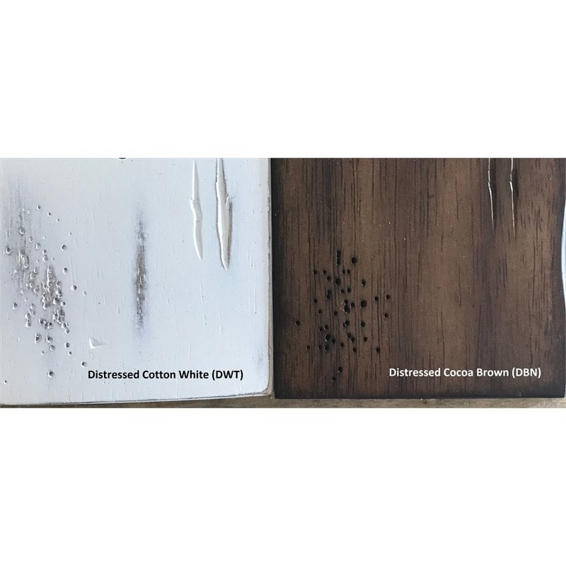 7-Pc Rubberwood Dining Set in Cocoa Brown/Cotton White