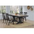 5-Pc Deco Panel Wood Dining Set in Gray/Black Stone