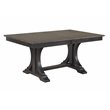 5-Pc Deco Panel Wood Dining Set in Gray/Black Stone