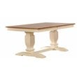 5 Pieces Panel Wood Pedestal Dining Set in Caramel
