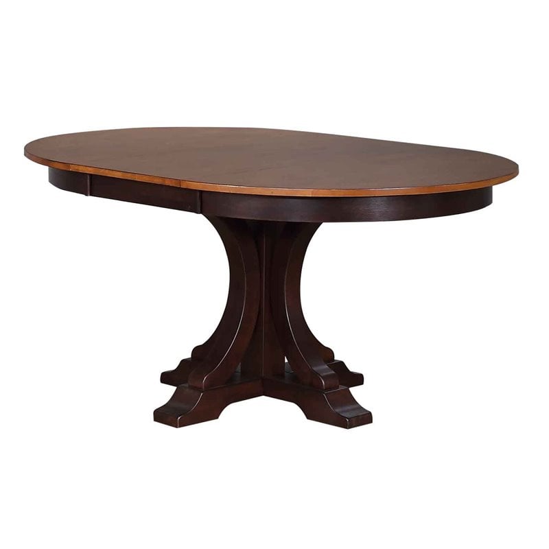 5-Pc Deco Double X Wood Dining Set in Whiskey/Brown