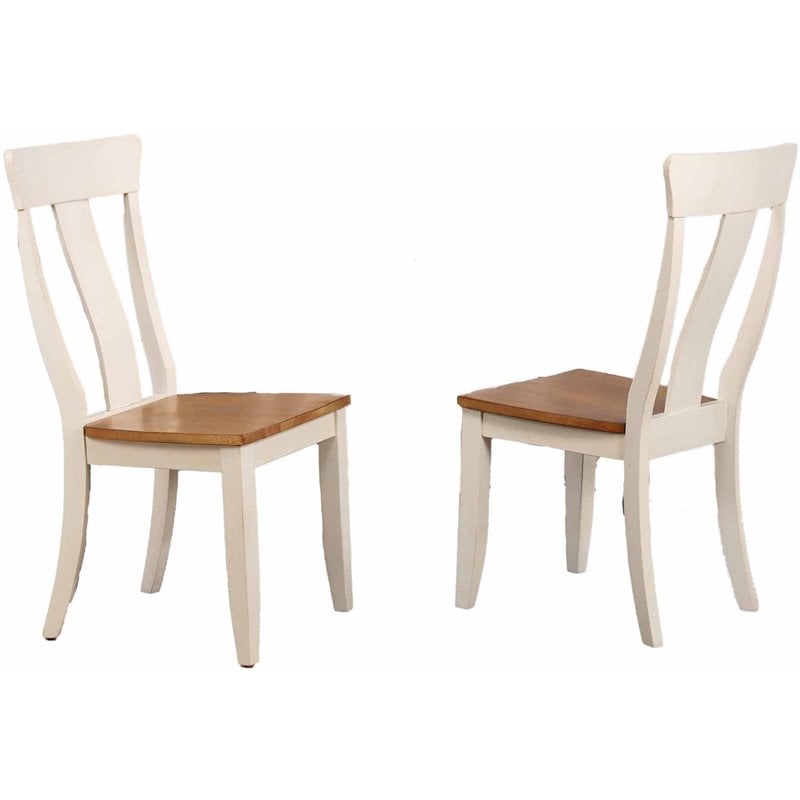 Wood Dining Chairs in Caramel/Biscotti (Set of 2)