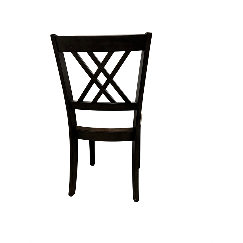 Double X- Back Solid Wood Extendable Bella Dining Set in Grey