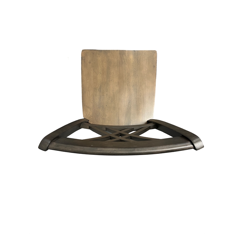 Double X- Back Solid Wood Extendable Bella Dining Set in Grey