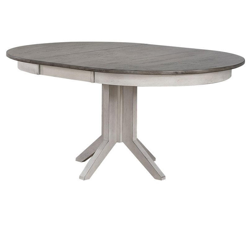 5-Pc Contemporary Wood Dining Set in Ash/Stormy White