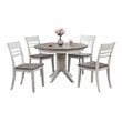 5-Pc Contemporary Wood Dining Set in Ash/Stormy White
