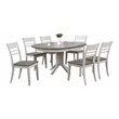 7-Pc Contemporary Wood Dining Set in Ash/Stormy White