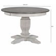 5-Pc Ladder Back Wood Dining Set in Ash/Stormy White