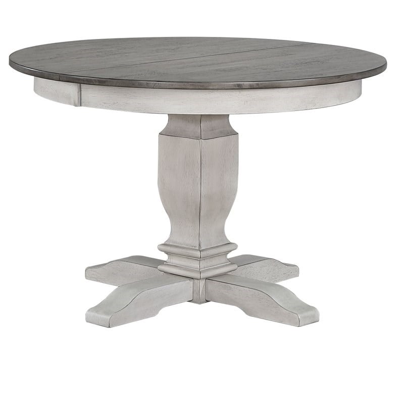 5-Pc Ladder Back Wood Dining Set in Ash/Stormy White