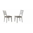 5-Pc Ladder Back Wood Dining Set in Ash/Stormy White