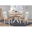 5-Pc Panel Back Wood Dining Set in Caramel/Biscotti