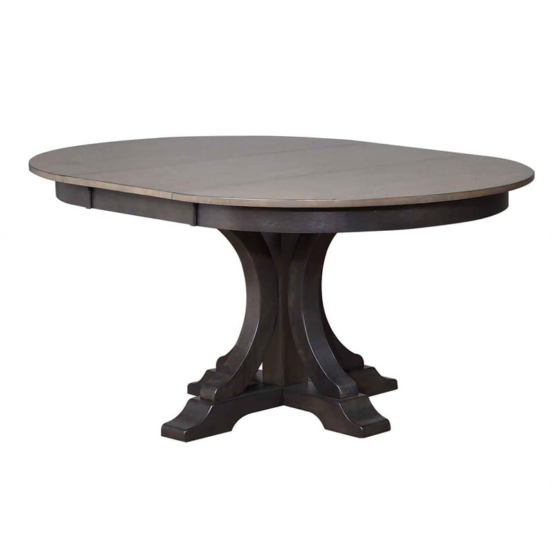 5-Piece Deco Panel Wood Dining Set in Gray/Black Stone