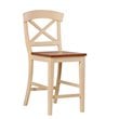 5-Pc X-Back Wood Dining Set in Caramel/Biscotti