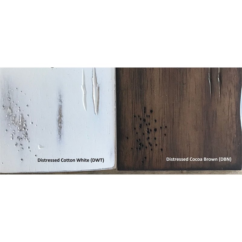 5-Pc X-Back Wood Dining Set in Cocoa Brown/Cotton White