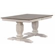 7-Pc Ladder Wood Pedestal Dining Set in Ash/Stormy