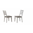 7-Pc Ladder Wood Pedestal Dining Set in Ash/Stormy