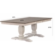 7-Pc Ladder Wood Pedestal Dining Set in Ash/Stormy