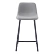 Adam Counter Height Contemporary Stool In Light Grey Finish