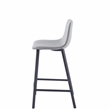 Adam Counter Height Contemporary Stool In Light Grey Finish