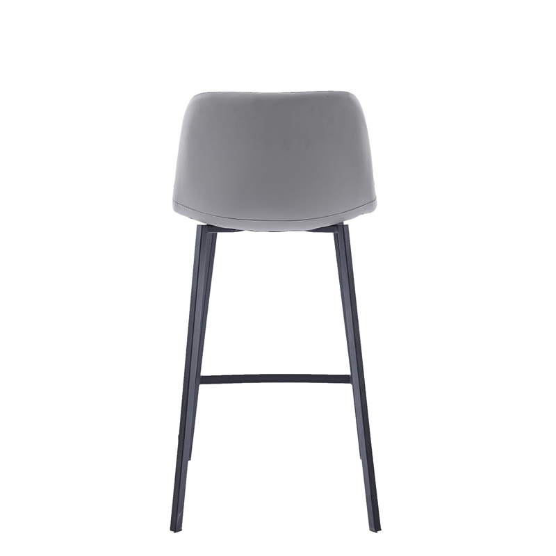 Adam Counter Height Contemporary Stool In Light Grey Finish