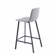 Adam Counter Height Contemporary Stool In Light Grey Finish
