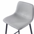 Adam Counter Height Contemporary Stool In Light Grey Finish