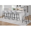 Adam Counter Height Contemporary Stool In Light Grey Finish