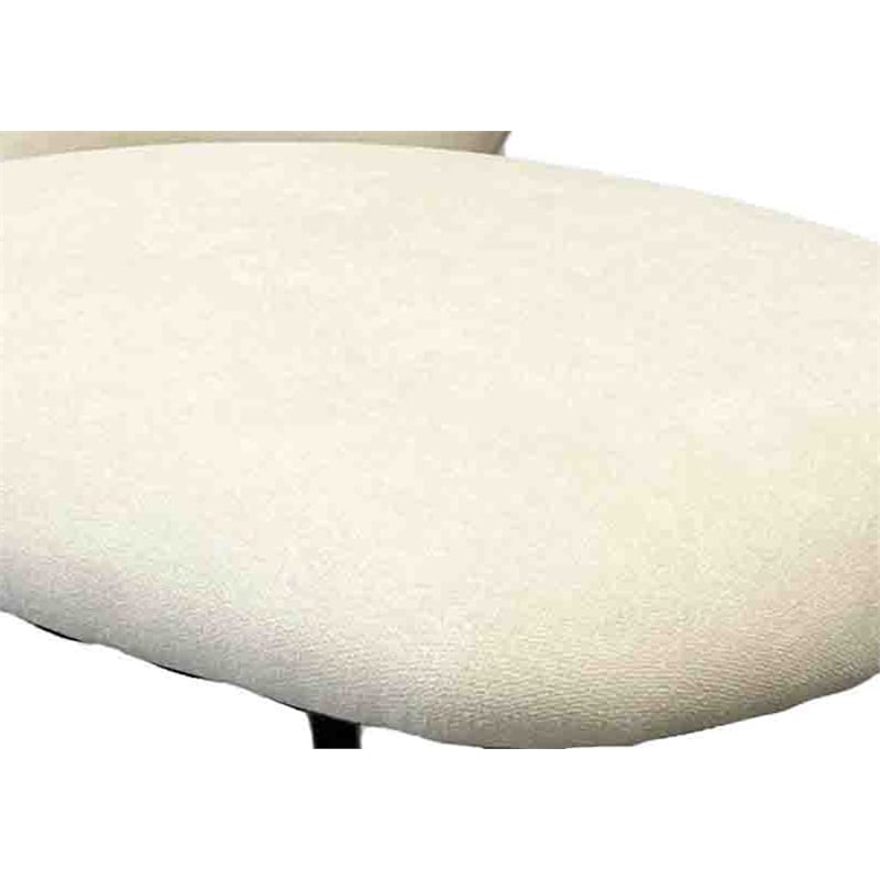Austin Contemporary White Linen Upholstered Metal Dining Chair