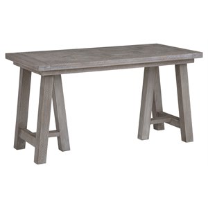 palmetto home studio 20 modern solid pine and wood writing desk in gray