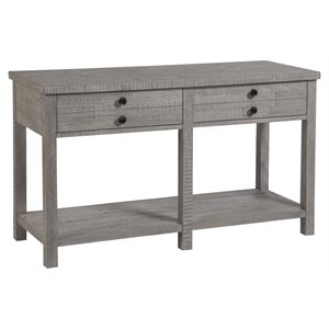 palmetto home studio 20 modern solid pine and wood console table in gray