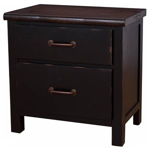panama jack big sur 2-drawer transitional wood nightstand in brown
