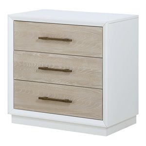 panama jack boca grande 3-drawer modern wood nightstand in oak