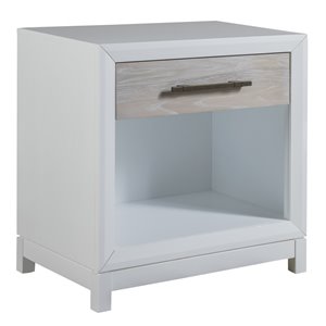 panama jack boca grande 1-drawer modern wood nightstand in white