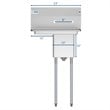Koolmore 10x14x10 Left NSF Stainless Steel Kitchen Prep/Utility Sink in Silver