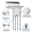 Koolmore 10x14x10 Left NSF Stainless Steel Kitchen Prep/Utility Sink in Silver