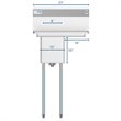 Koolmore 10x14x10 Right NSF Stainless Steel Kitchen Prep/Utility Sink in Silver